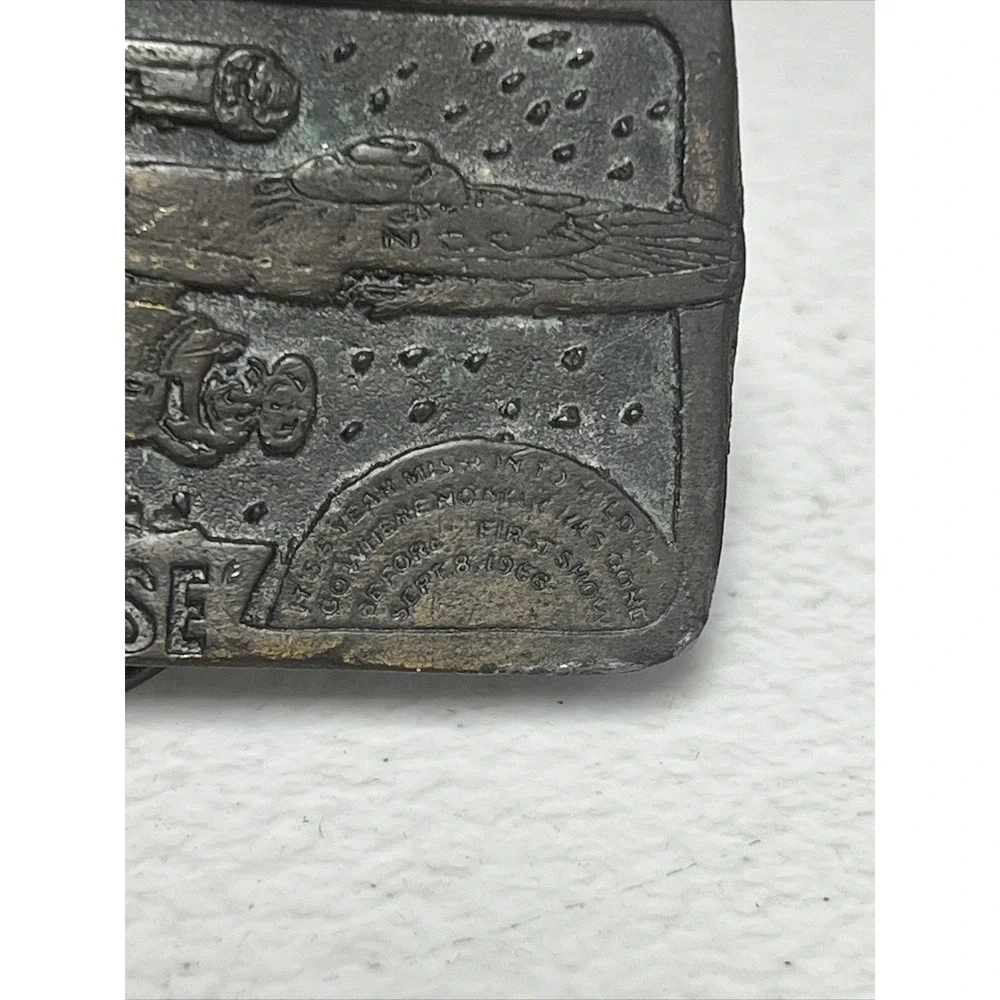 Vintage 1966 Star Trek‎ Lives U.S.S. Enterprise Belt Buckle Tiffany Studio N.Y.